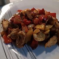 recette Poivrons et dinde sauce soja