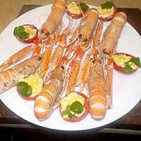 recette Langoustines royales tomates grappes mayonnaise au citron