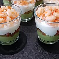 recette Verrine avocat, tomates et crevettes