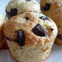 recette Muffins aux pépites de chocolat