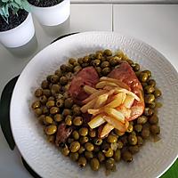 recette POULET AUX OLIVES ET FRITES MAISON