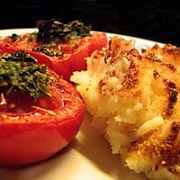recette Parmentier de morue, tomates provençales