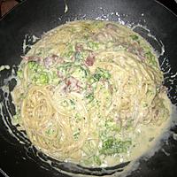 recette Linguines au jambon fumé et brocoli