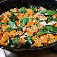 recette Salade tiède de butternut rotie au chèvre