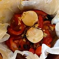 recette papillote chèvre poivron