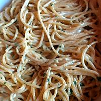 recette spaghetti aux Parmesan et à l'ail