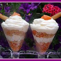 recette VERRINE DE MASCARPONE AU MELON ET LIMONCELO,CROQUANT DE SPECULOOS