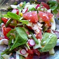 recette salade fraîcheur (prépa 10mns)