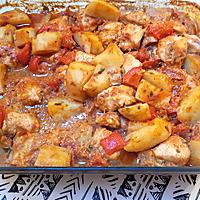 recette Pommes de terre et poulet au four