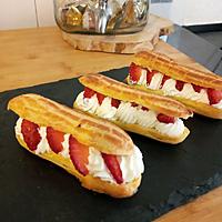 recette Eclairs chantilly fraise