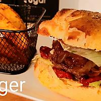 recette Burger ( tomates cerises confites et confit d' échalotes au thym )