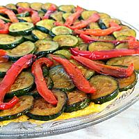 recette Tatin de courgettes au poivron rouge