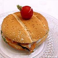 recette Burger au saumon fumé