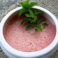 recette Soupe de pastèque à la menthe, saveur de rose.