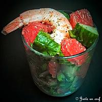 recette Verrine pamplemousse crevette épinards