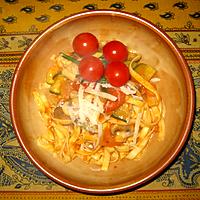 recette Scampis à la sauce provençale aux tomates cerises et tagliatelles