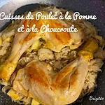 recette CUISSES DE POULET à la POMME et à la CHOUCROUTE