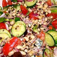 recette Salade de haricots doliques (black-eyed peas) à la grecque