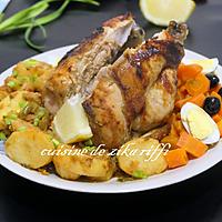 recette Poulet rôti au four et son torchi de légumes