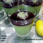 recette Verrines de panna cotta d'avocat aux fruits rouges et citron caviar