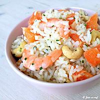 recette Salade de riz aux crevettes, pomelo et noix de cajou