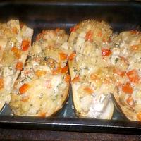 recette Aubergines farcies au poulet