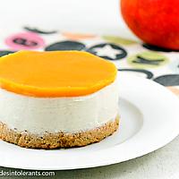 recette CHEESECAKE VANILLE MANGUE sans gluten, sans lactose, avec ou sans sucre