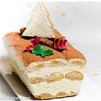 recette BÛCHE GLACÉE TIRAMISU sans gluten, sans lactose, avec ou sans sucre