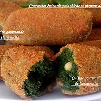 recette Croquettes d’épinards pois chiche et pignons de pin