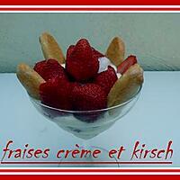 recette FRAISES CREME ET KIRSCH