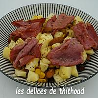 recette salade de bacon, pommes et maïs