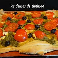 recette pizza au pesto et tomates