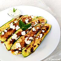 recette Courgettes grillées sauce au yaourt