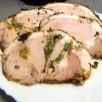 recette Rôti de porc farci aux herbes