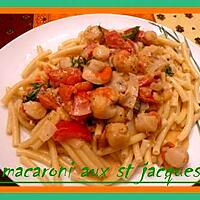 recette MACARONI AUX ST JACQUES