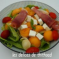 recette salade de pâtes, melon et jambon cru