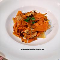 recette Tagliatelles de carottes à la dinde