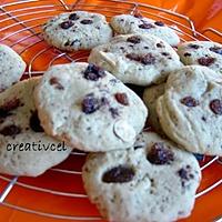 recette cookies exquis aux 4 épices/raisins/noisettes (prépa 10 mns) création papilles