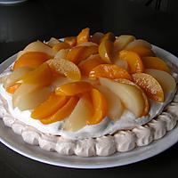 recette Pavlova pêche poire