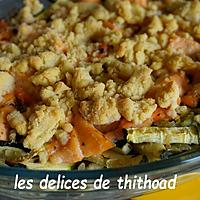 recette crumble de courgettes au saumon