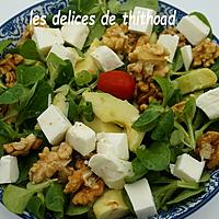 recette salade d'avocat, noix et feta