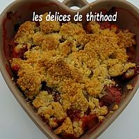 recette crumble fraises et rhubarbe