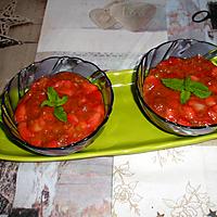 recette Verrine de rhubarbe fraise aux graines de chia et lait de coco