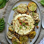 recette Salade orge courgette pois chiches féta rôtis