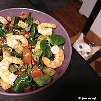 recette Salade composée aux crevettes