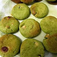 recette Biscuit au thé vert et chocolat blanc sant oeuf