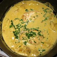 recette Blancs de poulet à la crème et moutarde de Dijon