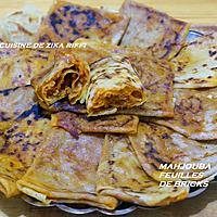 recette MAHJOUBA EXPRESS AUX FEUILLES DE BRICKS-CRÊPES SALEES FARCIES POUR DEBUTANTS