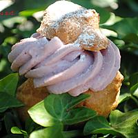 recette Choux à la mousse de mûres et menthe .