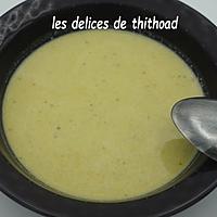 recette potage, petits pois, topinambours et boursin